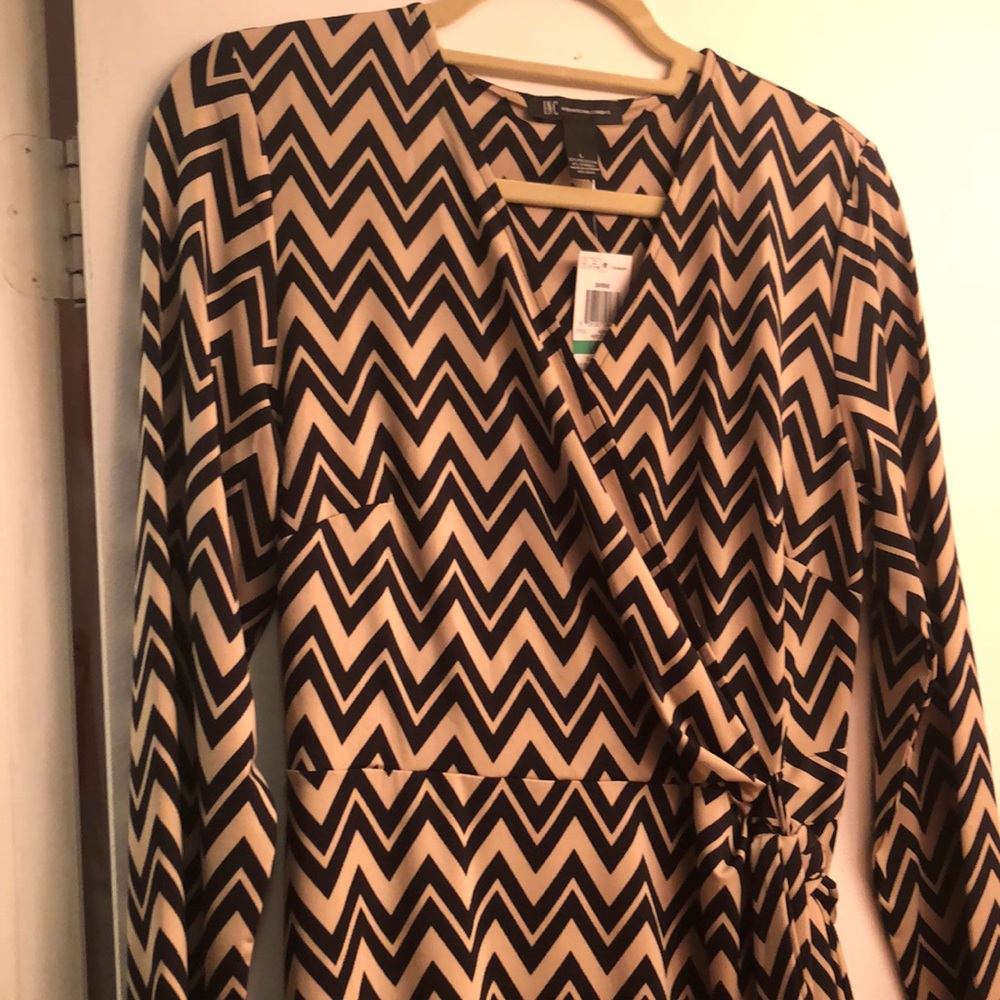 NWT INC INTERNATIONAL CONCEPT LONG SLEEVE THIN SUMMER DRESS